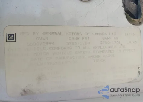 1992 Chevrolet Gmt-400 K1500 из США, поврежденный, VIN 2GCEK19K2N1147104